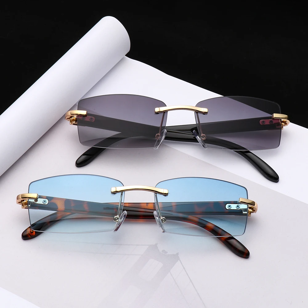 Trendy Punk Rimless Rectangle Sunglasses Men Women Fashion Shades UV400 Driving Sun Glasses Frameless Gradient Eyewear
Trendy Punk Rimless Rectangle Sunglasses Men Women Fashion Shades UV400 Driving Sun Glasses Frameless Gradient Eyewear