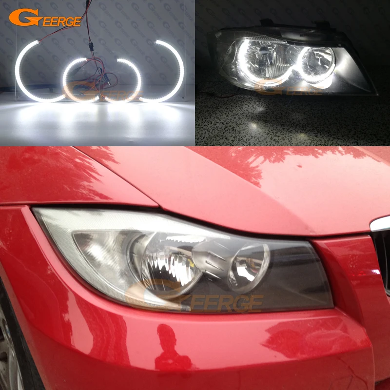 Для BMW 3 серии E90 E91 330i 325i 335i pre LCI галогенные фары ультра яркий c образный стиль smd