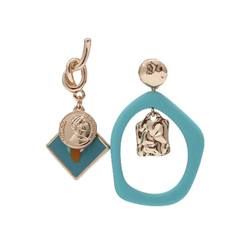 Handmade Asymmetry Drop Earrings For Women Enamel Hollow Geometric Coin Dangle Statement Earings Fashion Jewelry Brincos
Handmade Asymmetry Drop Earrings For Women Enamel Hollow Geometric Coin Dangle Statement Earings Fashion Jewelry Brincos
