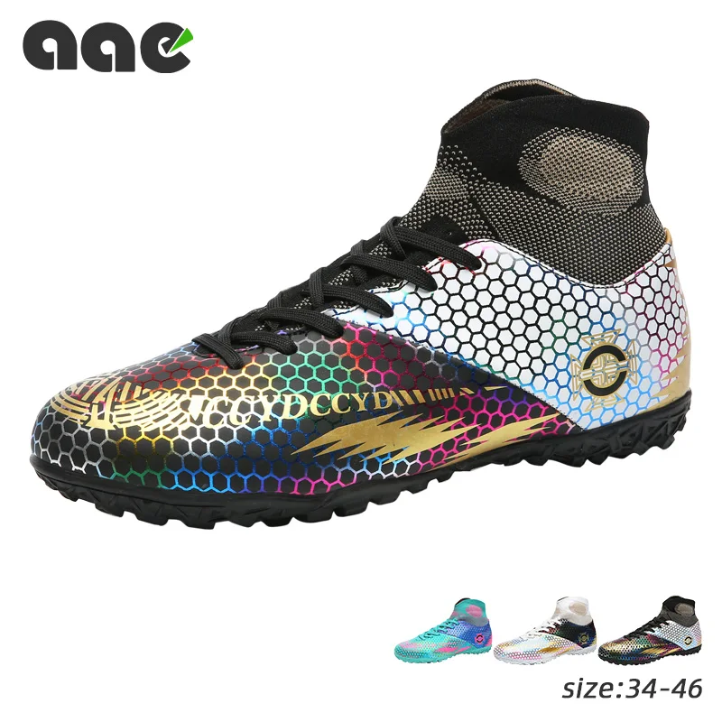 Men Soccer Shoes TF/FG Football Boots Outdoor High Ankle Kids Cleats Training Sport Sneakers Long Spikes Size 34-46 Dropshipping
Men Soccer Shoes TF/FG Football Boots Outdoor High Ankle Kids Cleats Training Sport Sneakers Long Spikes Size 34-46 Dropshipping