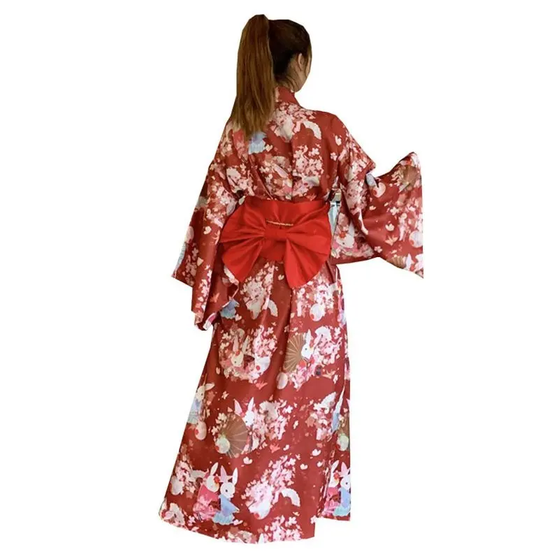 Traditional Cute Kimono Dress for Women Japanese New Year Long Sleeve Vintage Yukata with Belt Girls Kawaii Furisode Performance
Traditional Cute Kimono Dress for Women Japanese New Year Long Sleeve Vintage Yukata with Belt Girls Kawaii Furisode Performance