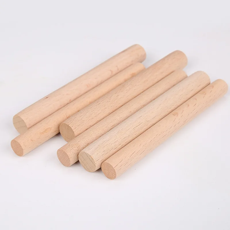 

2-15PCS Solid Round Wooden Rods Counting Sticks Educational Toys Premium Durable Dowel Building Model Woodworking DIY Crafts