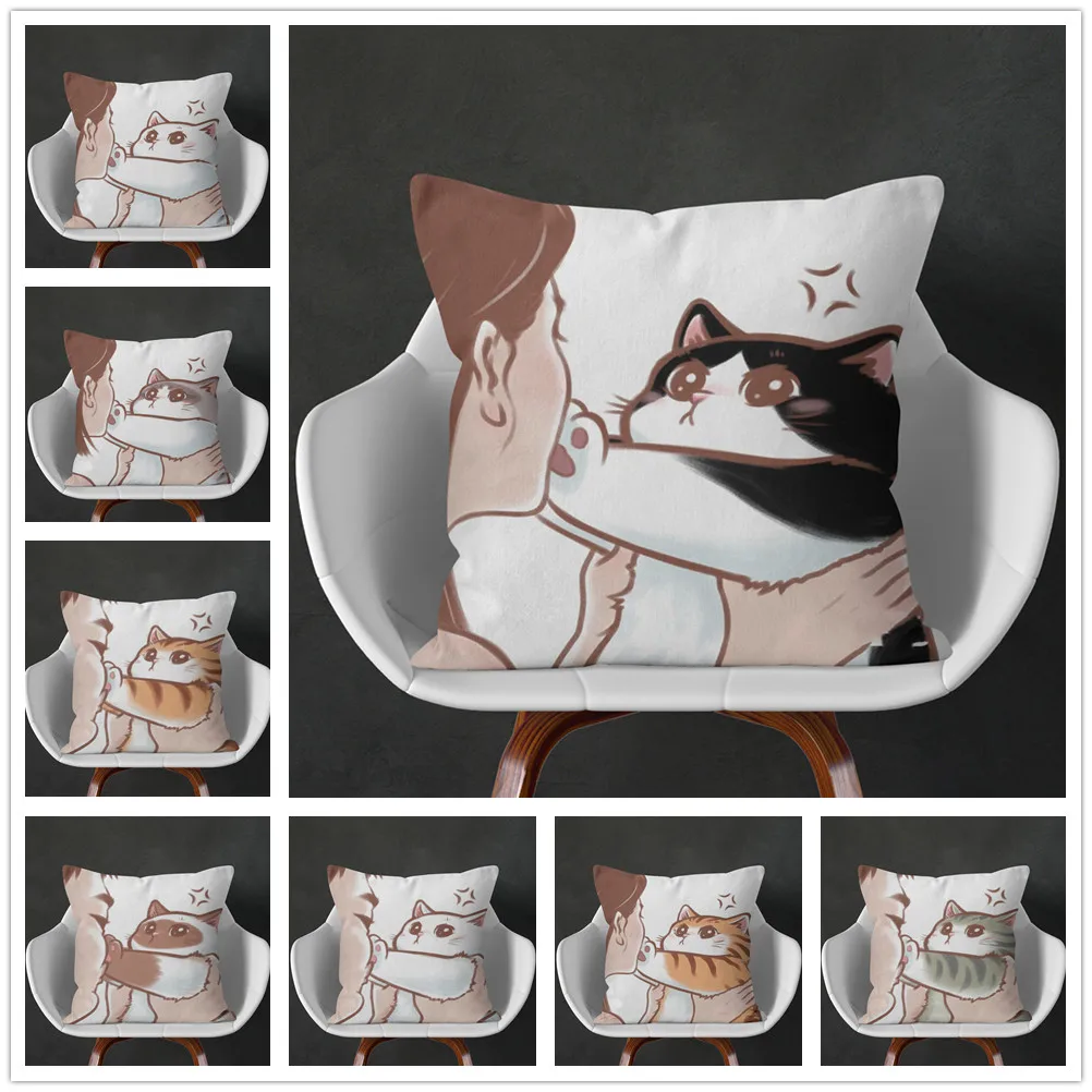 Мягкая короткая плюшевая наволочка с мультяшным принтом «Don't Kiss Cat», наволочка для домашнего дивана, декоративная наволочка для автомобиля ... 
Мягкая короткая плюшевая наволочка с мультяшным принтом «Don't Kiss Cat», наволочка для домашнего дивана, декоративная наволочка для автомобиля ...