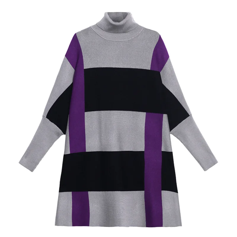 Плащ свитер женский пуловер Свободная верхняя одежда осень и зима Высокий воротник геометрический плед пэчворк цвет оверсайз свитер
Плащ свитер женский пуловер Свободная верхняя одежда осень и зима Высокий воротник геометрический плед пэчворк цвет оверсайз свитер