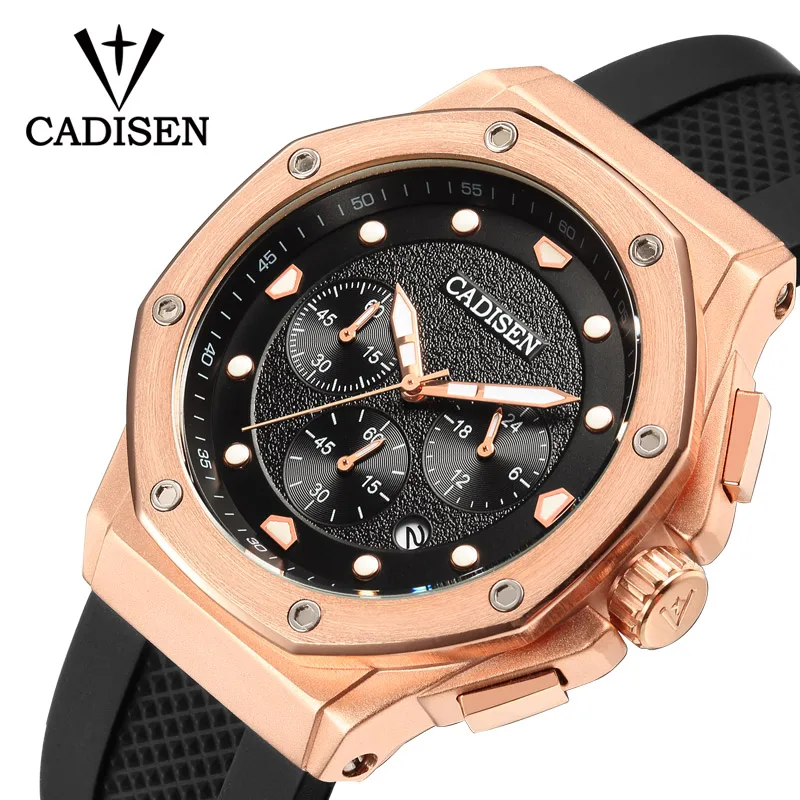 CADISEN Watch Men Sports Chronograph Silicone Strap Quartz Army Military Watches Clock Men Brand Luxury Male Relogio Masculino
CADISEN Watch Men Sports Chronograph Silicone Strap Quartz Army Military Watches Clock Men Brand Luxury Male Relogio Masculino