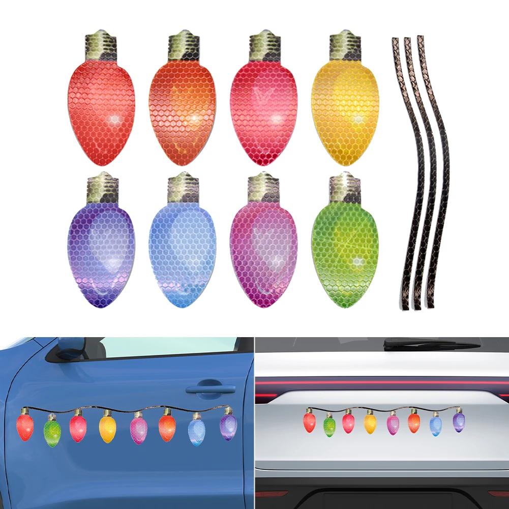 Christmas Decoration Car Sticker Decor Magnetic Decal Refrigerator Magnets Light Bulb Santa Claus Snowman Reflective Sticker
Christmas Decoration Car Sticker Decor Magnetic Decal Refrigerator Magnets Light Bulb Santa Claus Snowman Reflective Sticker