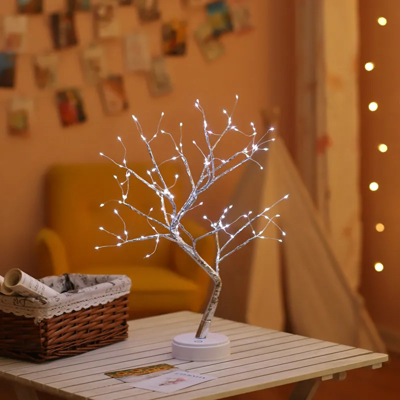 LED Night Light Mini Christmas Tree Copper Wire Garland Lamp For Home Kids Bedroom Decor Fairy Lights Luminary Holiday lighting
LED Night Light Mini Christmas Tree Copper Wire Garland Lamp For Home Kids Bedroom Decor Fairy Lights Luminary Holiday lighting