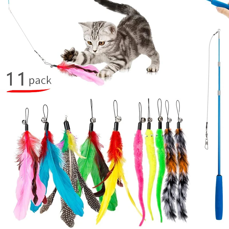 11Piece Cat Toy Fur Feather Replacement Set Attracting Set Funny Cat Stick Feather Toy Puppy Interactive Cat Play Toy
11Piece Cat Toy Fur Feather Replacement Set Attracting Set Funny Cat Stick Feather Toy Puppy Interactive Cat Play Toy