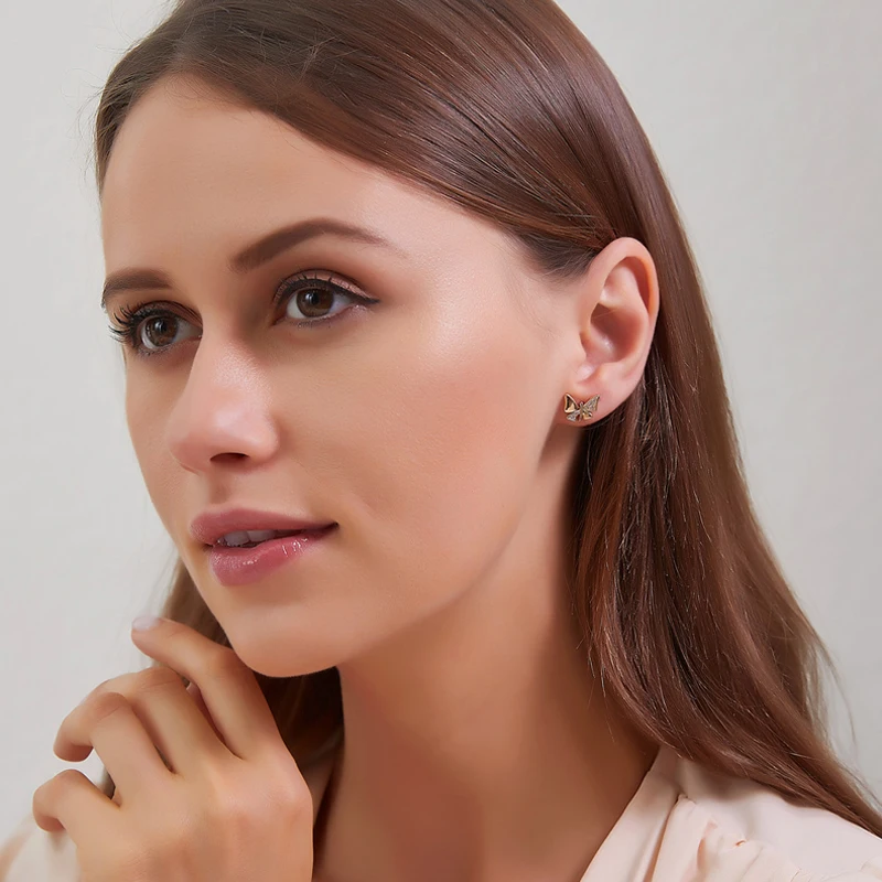 Cute Sweet Butterfly Stainless Steel Earrings for Woman Korea New Statement Stud Earrings Elegant Accessories New Jewelry Gift
Cute Sweet Butterfly Stainless Steel Earrings for Woman Korea New Statement Stud Earrings Elegant Accessories New Jewelry Gift