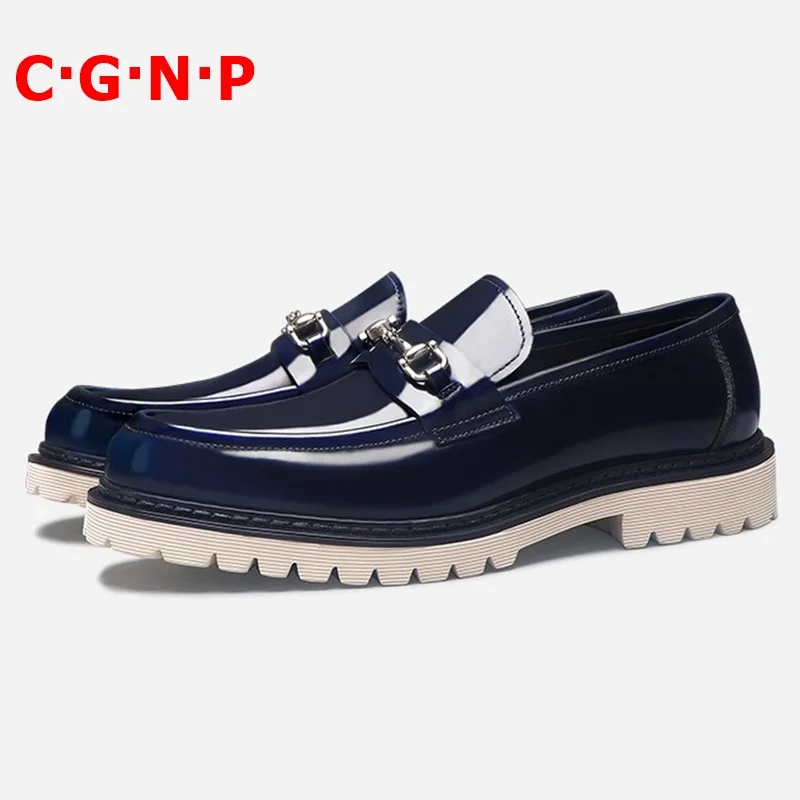 C·G·N·P High Quality Patent Leather Loafers Men Thick Soles Slip On Dress Shoes Fashion Casual Shoes Male Prom And Wedding Shoes
C·G·N·P High Quality Patent Leather Loafers Men Thick Soles Slip On Dress Shoes Fashion Casual Shoes Male Prom And Wedding Shoes