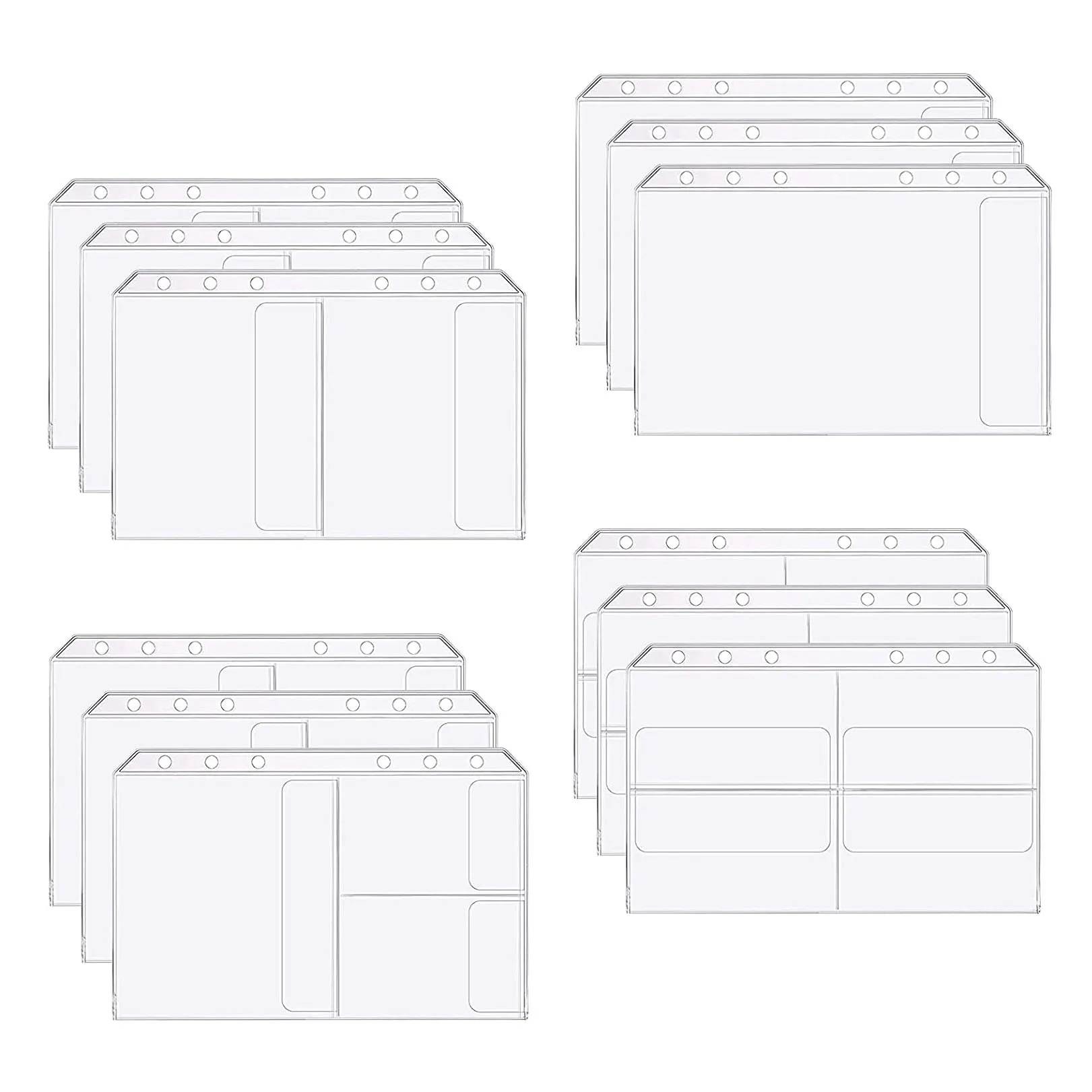 A5 Binder Zipper Folders 12Pcs Binder Pockets for 6-Ring Notebook Loose Leaf Bags, Waterproof PVC Pouch Document Filing Bags
A5 Binder Zipper Folders 12Pcs Binder Pockets for 6-Ring Notebook Loose Leaf Bags, Waterproof PVC Pouch Document Filing Bags