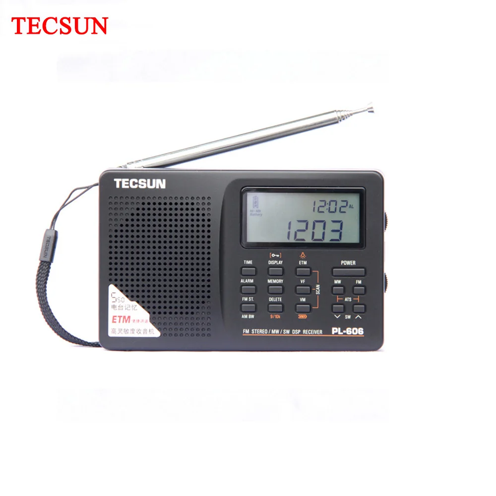 

Tecsun PL-606 цифровое PLL портативное пожилое/студенческое Радио FM стерео/LW/SW / MW приемник DSP легкий перезаряжаемый