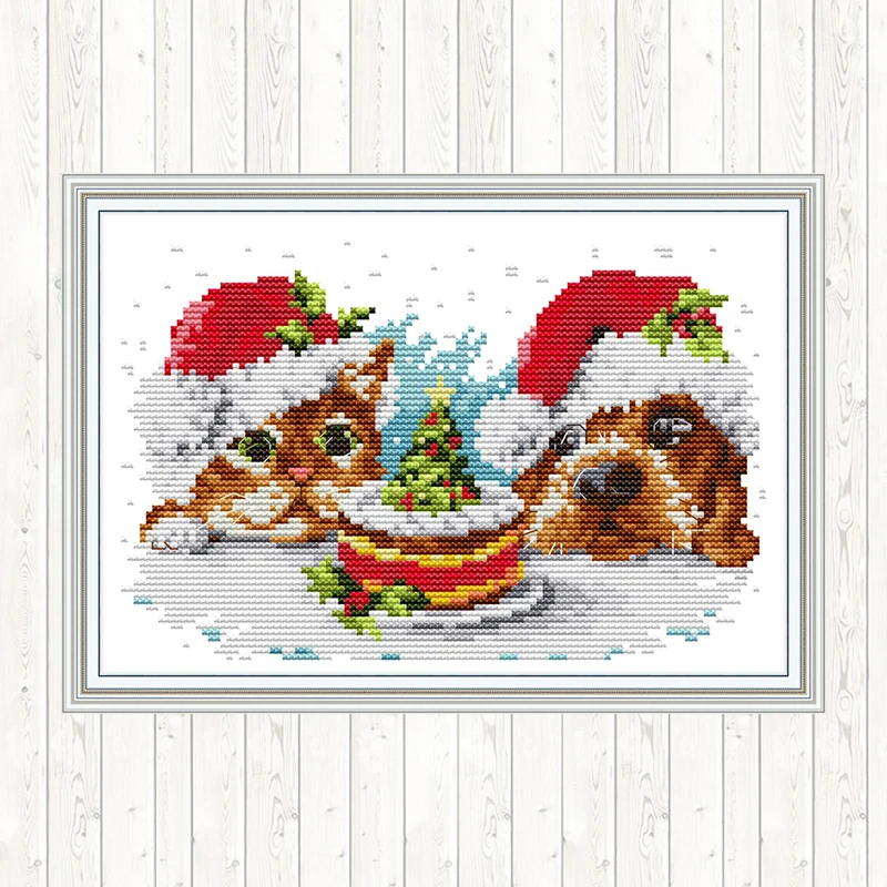 Christmas Presents for Cats and Dogs Counted Cross Stitch Christmas Kits Needlework Cross Stitch Sets for Embroidery Thread Kits
Christmas Presents for Cats and Dogs Counted Cross Stitch Christmas Kits Needlework Cross Stitch Sets for Embroidery Thread Kits