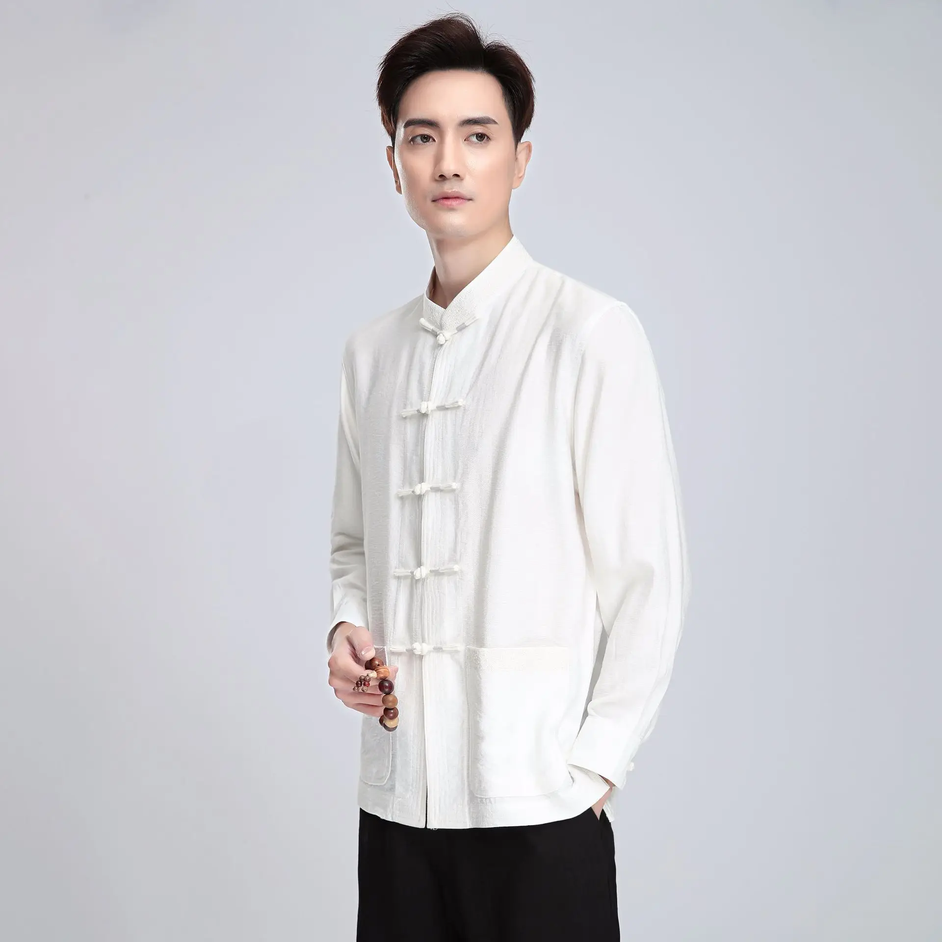 Men White Cotton Linen Chinese Traditional Shirt Long Sleeve Novelty Male Tops Mandarin Collar Oversize 3XL Tang Blouse
Men White Cotton Linen Chinese Traditional Shirt Long Sleeve Novelty Male Tops Mandarin Collar Oversize 3XL Tang Blouse