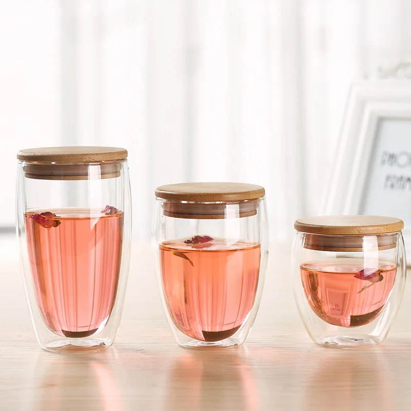 Heat Insulation Wine Cafe Juice Cup Free BPA Double Wall Glass For Bar Sealing Up Travel Coffee Mug With Bamboo LId
Heat Insulation Wine Cafe Juice Cup Free BPA Double Wall Glass For Bar Sealing Up Travel Coffee Mug With Bamboo LId