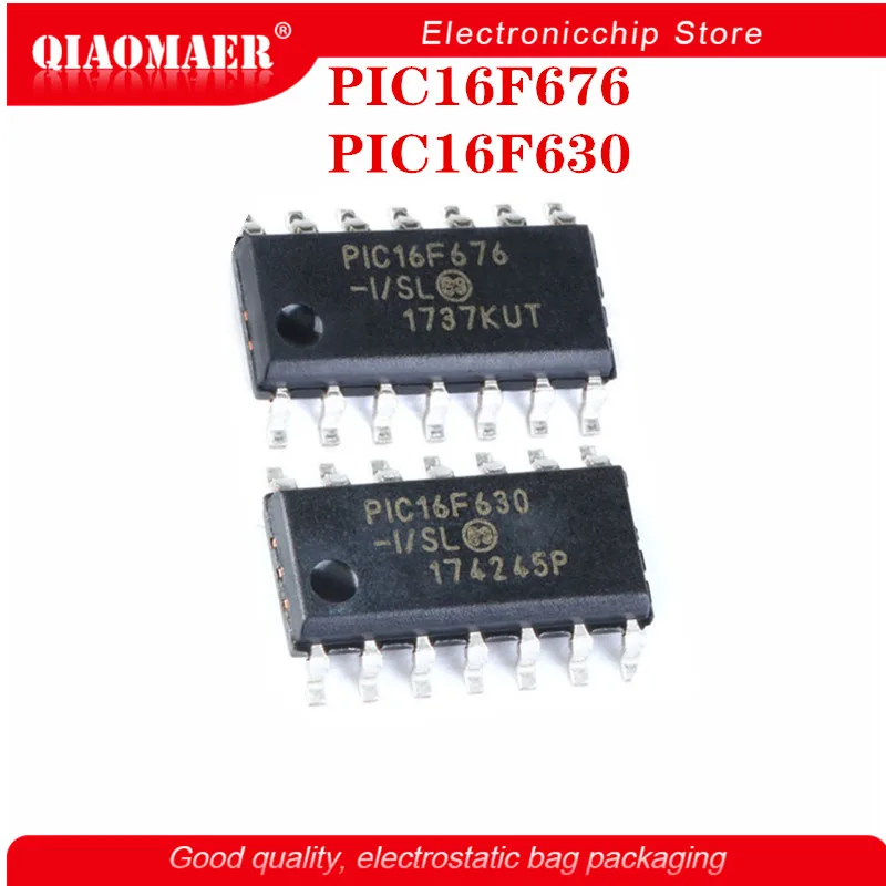 Pic16/ SL PIC16F676 smd SOP-14 PIC16F676-I/SL PIC16F630 SOP14 1 шт. | Электронные компоненты и принадлежности