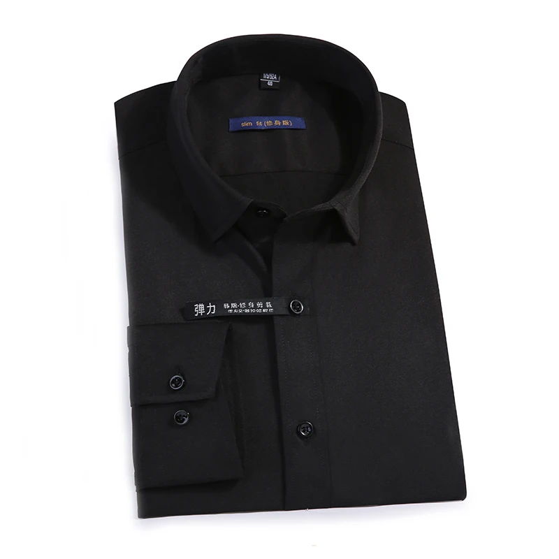Men Dress Shirt Brand Plus Size 4XL 5XL Buttons Down Long Sleeve for Summer Solid Black Formal Fashion Business Smart A07201405
Men Dress Shirt Brand Plus Size 4XL 5XL Buttons Down Long Sleeve for Summer Solid Black Formal Fashion Business Smart A07201405