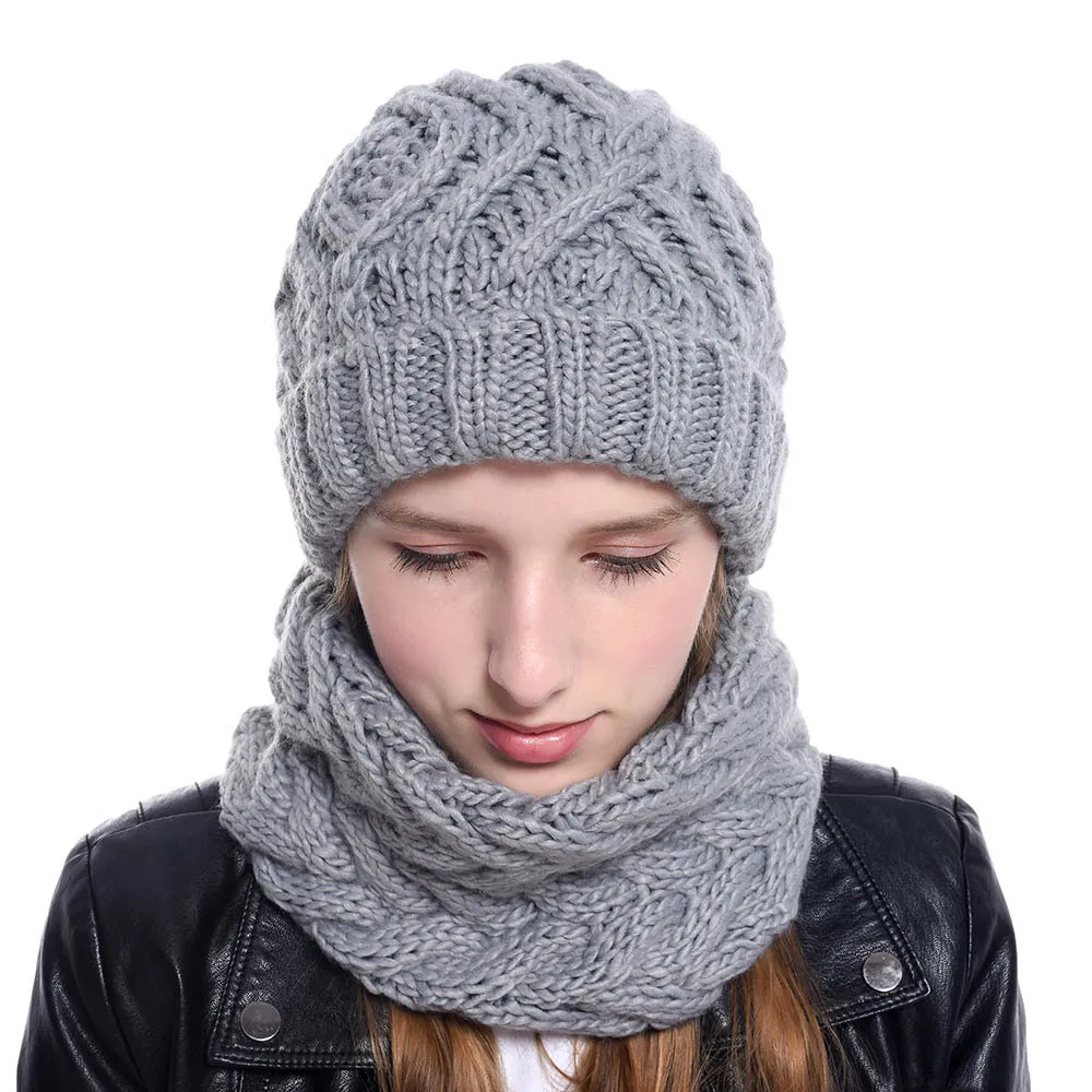 Women's Knitted Hat Hat Scarf Two-Piece Set Autumn and Winter Woolen Hat Scarf Set
Women's Knitted Hat Hat Scarf Two-Piece Set Autumn and Winter Woolen Hat Scarf Set