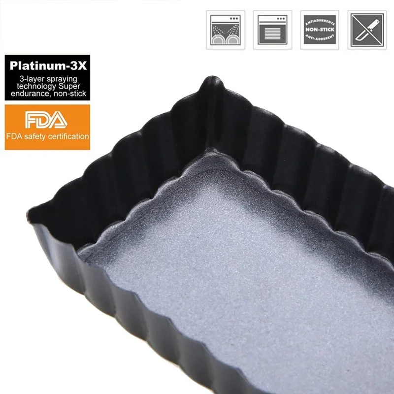 1PCS Removable Bottom Carbon Steel Quiche Tool Black Cake Mousse Mold Fluted Pie Tart Pan Mold DIY Cheese Toast Bread Bakeware
1PCS Removable Bottom Carbon Steel Quiche Tool Black Cake Mousse Mold Fluted Pie Tart Pan Mold DIY Cheese Toast Bread Bakeware