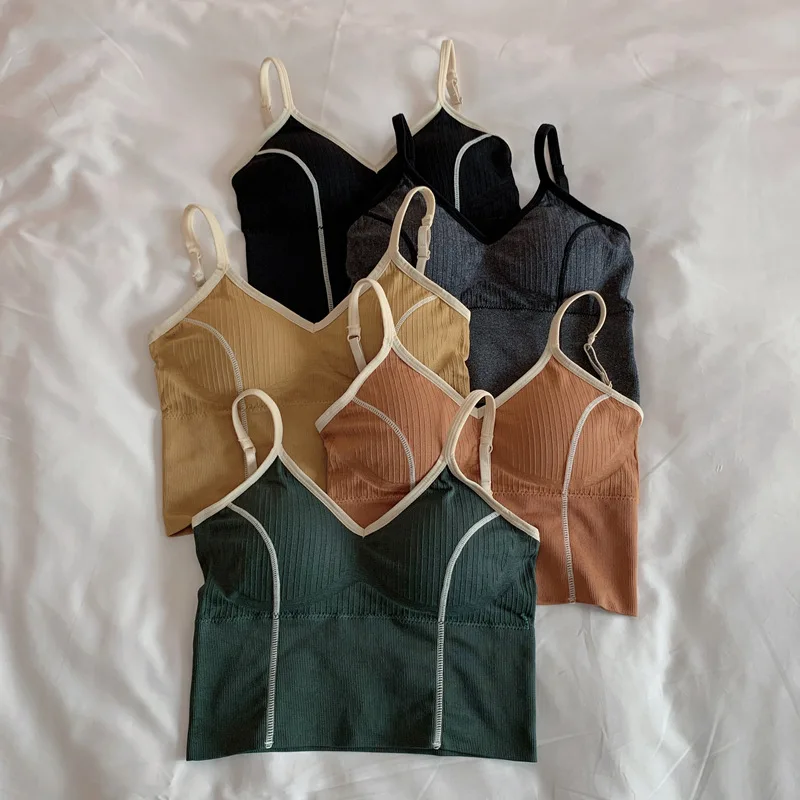 Top Tank Crop Top Seamless Underwear Female Crop Tops Sexy Bra Lingerie Intimates with Removable Padded Camisole Female Bra
Top Tank Crop Top Seamless Underwear Female Crop Tops Sexy Bra Lingerie Intimates with Removable Padded Camisole Female Bra