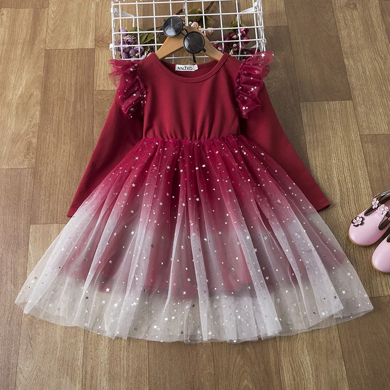 4-10Y 2022 Spring Autumn New Children Girls Dress Sweet Girl Long Sleeve Princess Starry Sky Mesh Ball Gown Christmas Dress Girl
4-10Y 2022 Spring Autumn New Children Girls Dress Sweet Girl Long Sleeve Princess Starry Sky Mesh Ball Gown Christmas Dress Girl