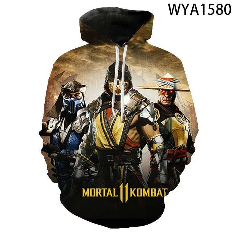 Новинка 2022 повседневные толстовки с капюшоном Mortal Kombat модный Мужской Женский