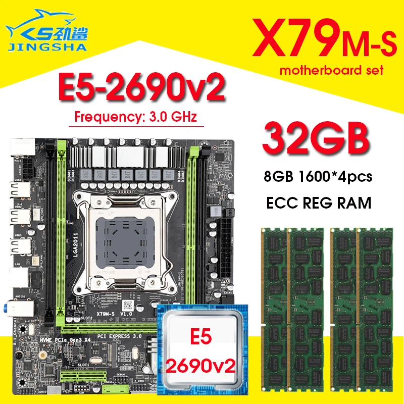 Комплект материнской платы X79 с LGA2011 combos Xeon E5 2690 V2 ЦПУ 4 шт. x 8 ГБ = 32 ГБ памяти DDR3 ECC ОЗУ 1600 МГц NVME M.2 слот
Комплект материнской платы X79 с LGA2011 combos Xeon E5 2690 V2 ЦПУ 4 шт. x 8 ГБ = 32 ГБ памяти DDR3 ECC ОЗУ 1600 МГц NVME M.2 слот
