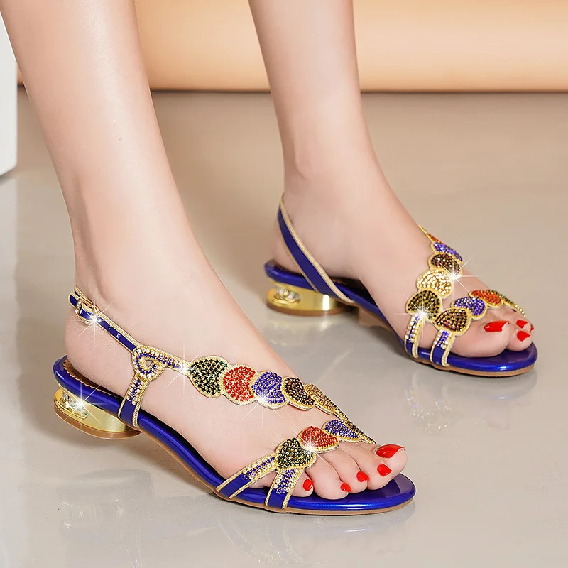 Summer Anti Slip Sexy Diamond Sandals Women's Low Heel Fashion Diamond Inlaid Slippers Crystal Sandals Bohemian Crystal Shoes
Summer Anti Slip Sexy Diamond Sandals Women's Low Heel Fashion Diamond Inlaid Slippers Crystal Sandals Bohemian Crystal Shoes