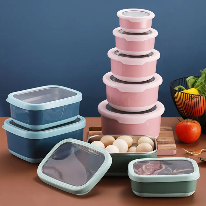 Silicone Round Bowl Lunch Box Refrigerator Crisper Stainless Steel Lunch Box Sealed Lunch Box Round Shape Instant Noodle Bowl
Silicone Round Bowl Lunch Box Refrigerator Crisper Stainless Steel Lunch Box Sealed Lunch Box Round Shape Instant Noodle Bowl