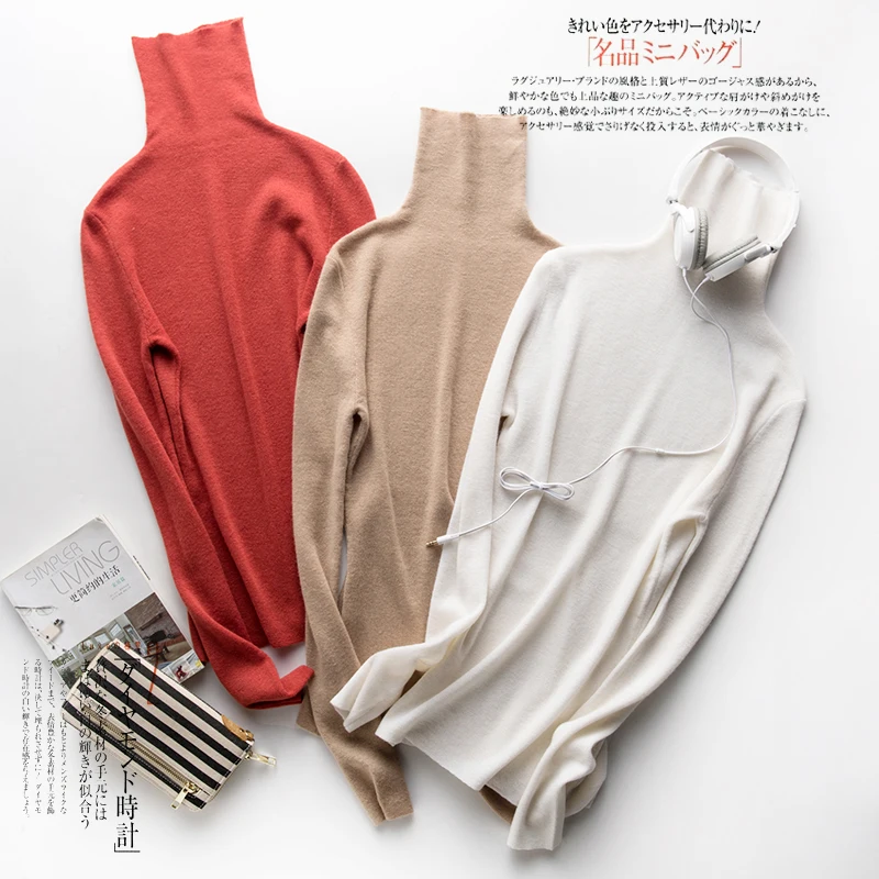 LHZSYY2020Spring New Women Pure Wool Sweater High Collar Long sleeve Worsted Thin Knitted Pullover Cashmere slim slim Base Shirt
LHZSYY2020Spring New Women Pure Wool Sweater High Collar Long sleeve Worsted Thin Knitted Pullover Cashmere slim slim Base Shirt