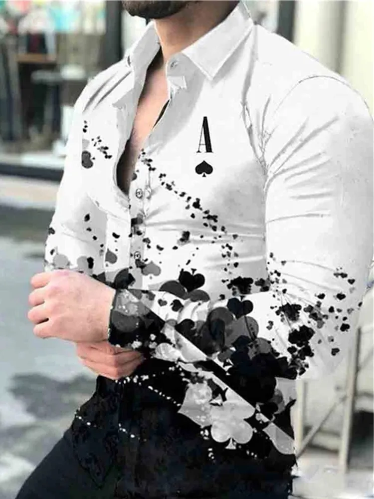 New Spring Autumn Mens Shirt Peach Heart A Printed Chic Slim Long Sleeve Shirt U.S size
New Spring Autumn Mens Shirt Peach Heart A Printed Chic Slim Long Sleeve Shirt U.S size