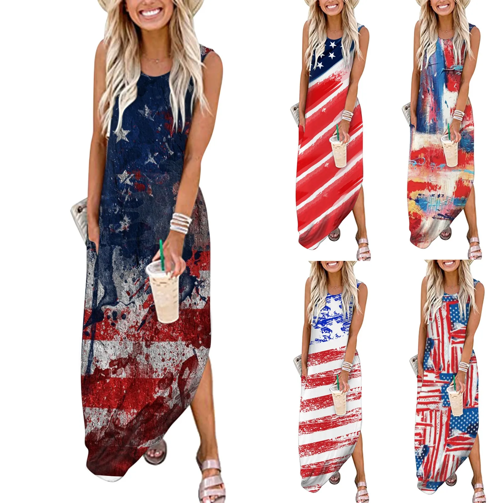 40# Casual Straight Dress 2021 Printed Pockets Tank Floor Length Dress O Neck Sleeveless Bohemia Long Woman Dressloose Robe
40# Casual Straight Dress 2021 Printed Pockets Tank Floor Length Dress O Neck Sleeveless Bohemia Long Woman Dressloose Robe