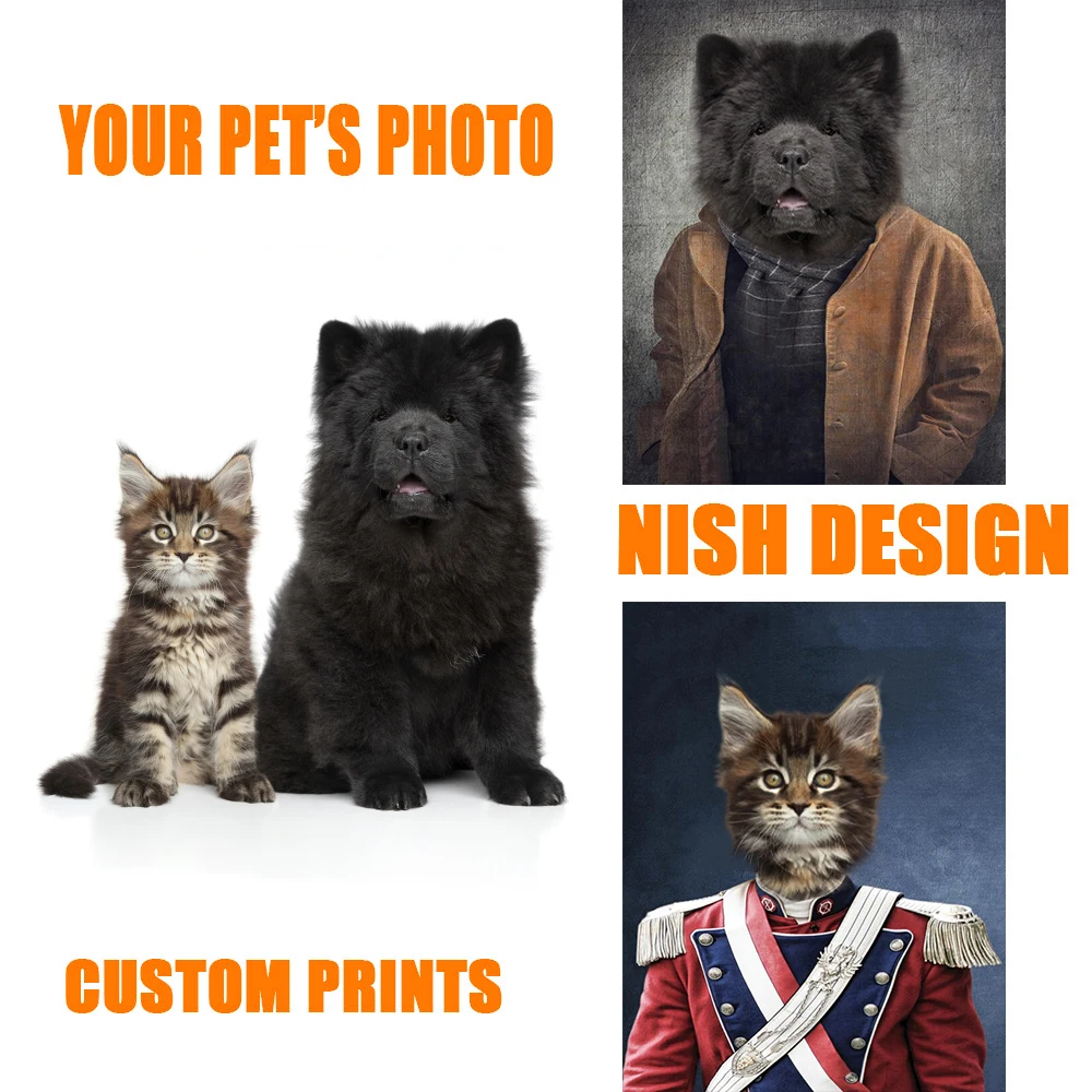 Pet Photo Custom Poster Animals Portrait Canvas Painting Retro Style Animals Dog Cat Custom Made Prints Home Wall Art Decoration
Pet Photo Custom Poster Animals Portrait Canvas Painting Retro Style Animals Dog Cat Custom Made Prints Home Wall Art Decoration
