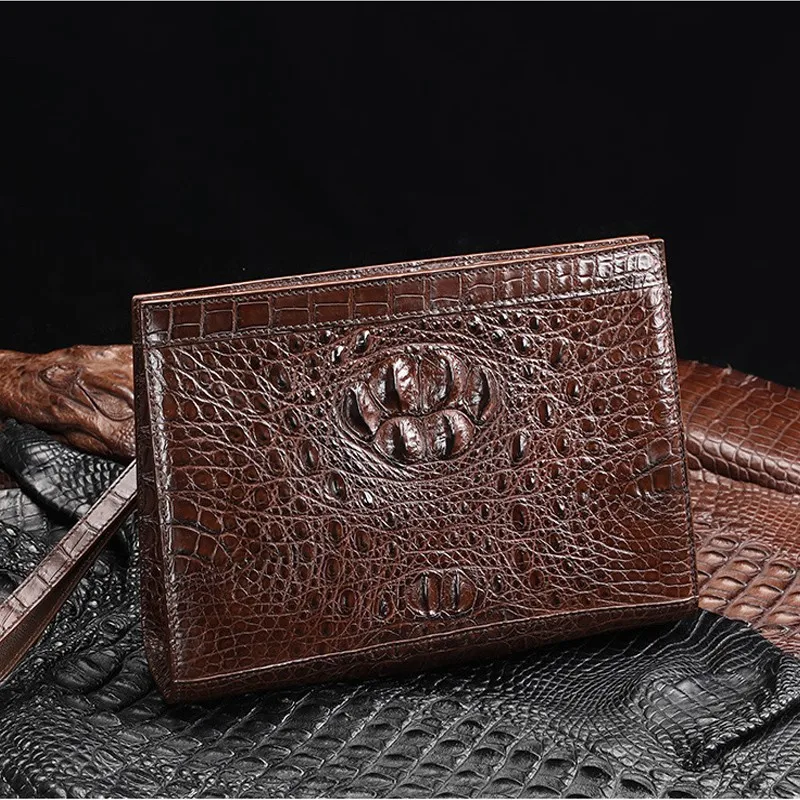 New 2021 Luxury Crocodile Leather Men's Clutch Bag Vertical Business Leisure Hand Bag High Capacity Crocodile Skin Clutch 50
New 2021 Luxury Crocodile Leather Men's Clutch Bag Vertical Business Leisure Hand Bag High Capacity Crocodile Skin Clutch 50