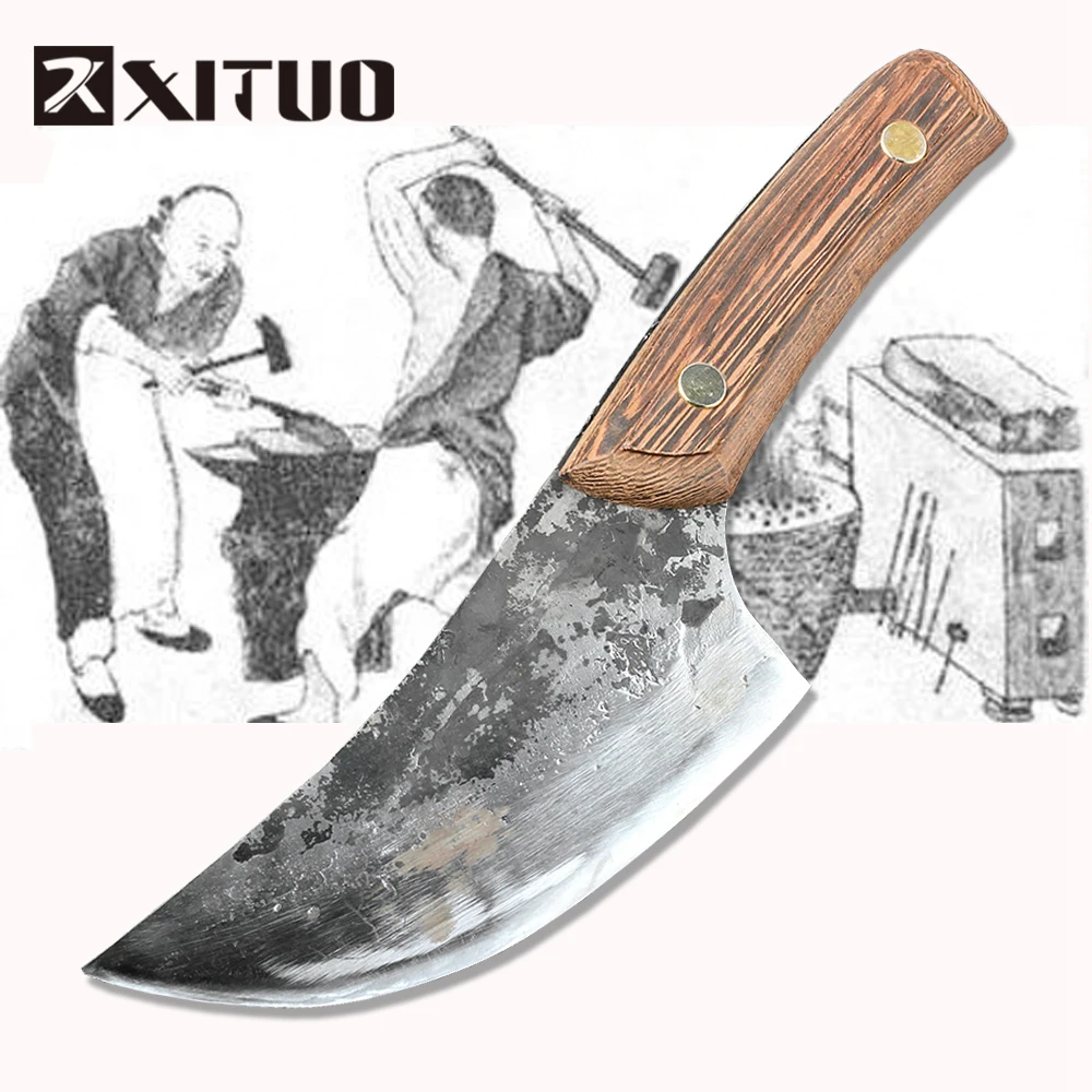 XITUO Hand Bone Butcher Knife handmade High Manganese Steel Clad Steel Cutter Kitchen Chef Knife Camping Hunting Chopping Knife
XITUO Hand Bone Butcher Knife handmade High Manganese Steel Clad Steel Cutter Kitchen Chef Knife Camping Hunting Chopping Knife