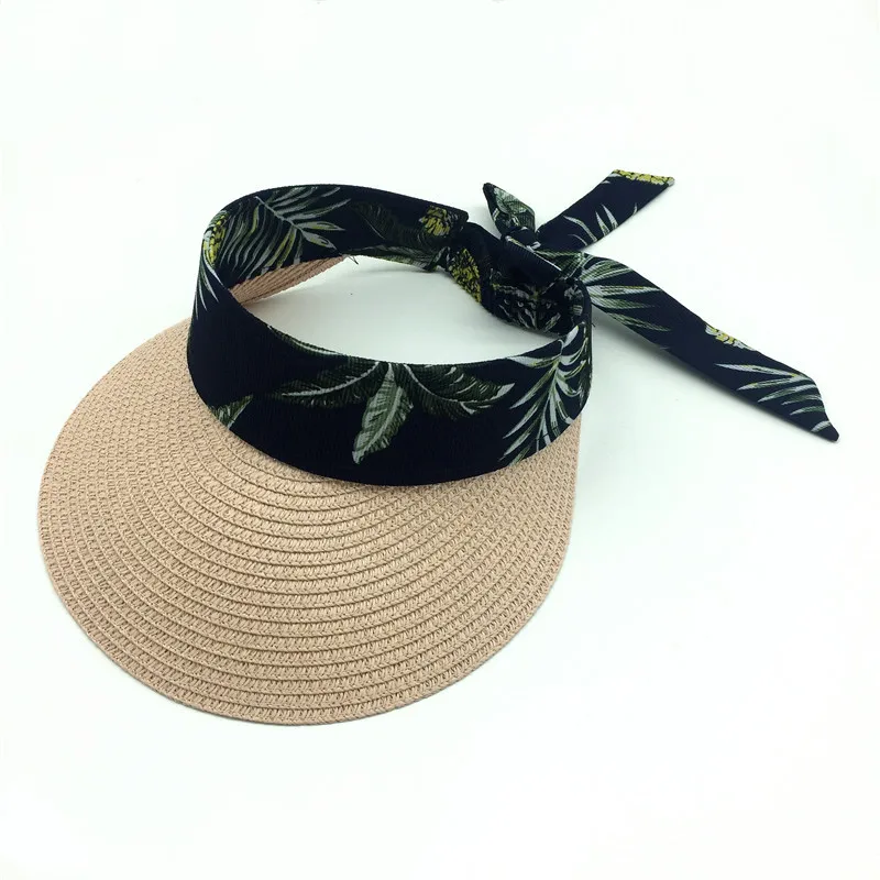 Women Summer Pink White Natural Straw Visor Hat Girls Elastic Band Sun Protect Beach Hats Floral Printed Straw Visor Hat
Women Summer Pink White Natural Straw Visor Hat Girls Elastic Band Sun Protect Beach Hats Floral Printed Straw Visor Hat