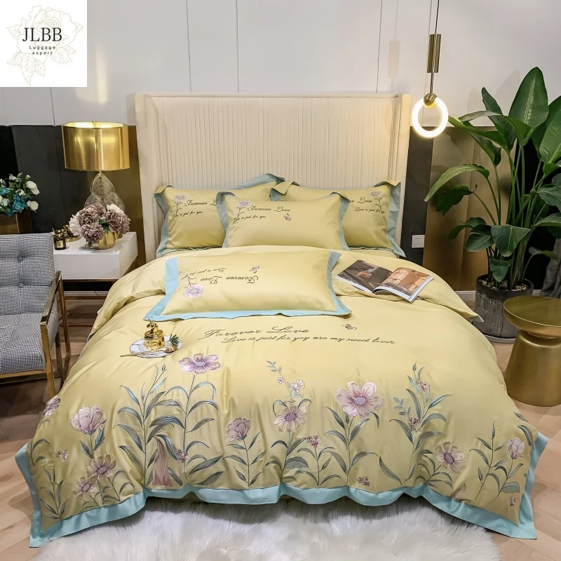 New Luxury 800TC Egyptian Cotton Pastoral Flowers Embroidery Bedding Set Duvet Cover Flat/Fitted Sheet Pillowcases Home Textiles
New Luxury 800TC Egyptian Cotton Pastoral Flowers Embroidery Bedding Set Duvet Cover Flat/Fitted Sheet Pillowcases Home Textiles