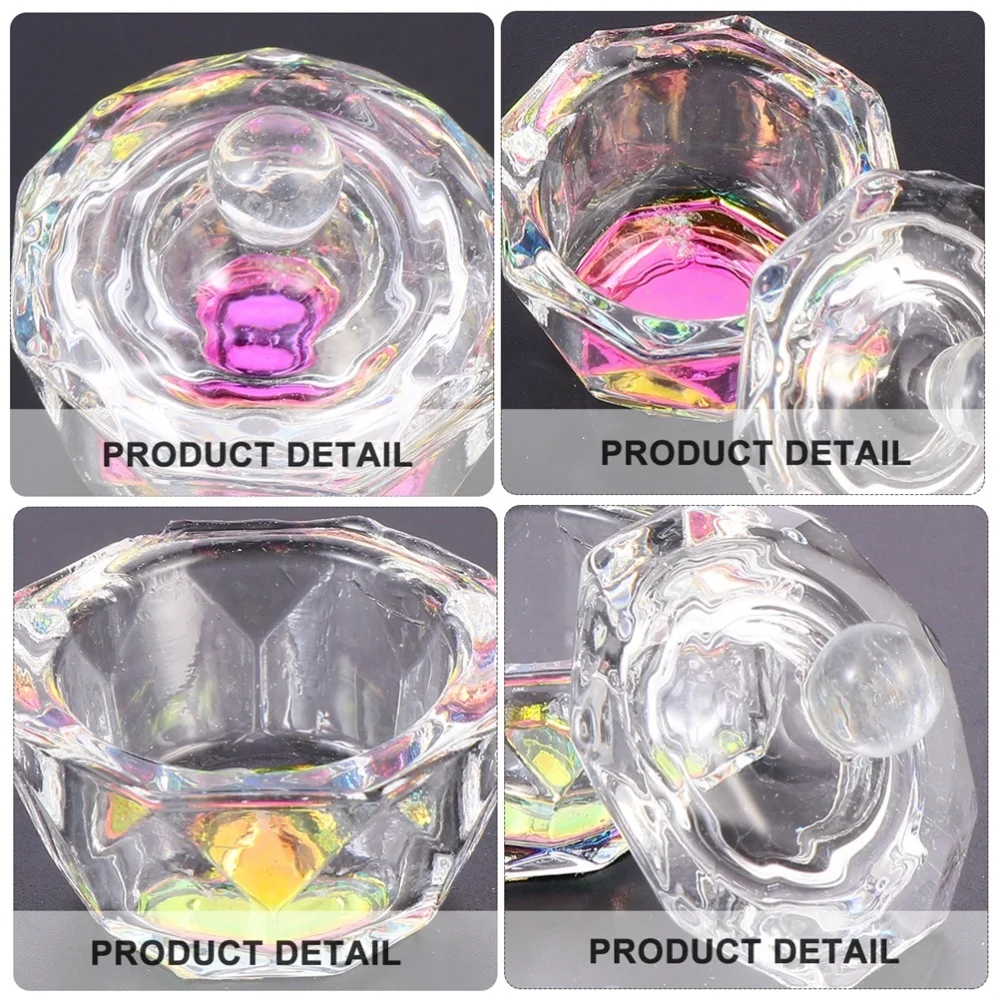 4pcs Nail Art Glass Crystal Cups with Lid Manicures Liquid Powder Glass Cup
4pcs Nail Art Glass Crystal Cups with Lid Manicures Liquid Powder Glass Cup