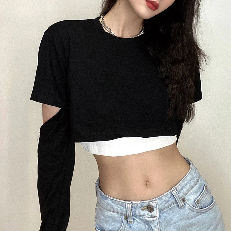 Women's Early Autumn Tops Korean Sling Open Long Sleeve Two-Piece High Waist Casual Set
Women's Early Autumn Tops Korean Sling Open Long Sleeve Two-Piece High Waist Casual Set