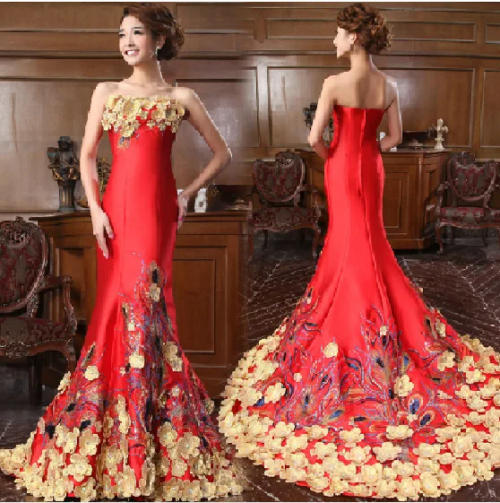 Chinese Sexy Long Mermaid Trailing Cheongsams Oriental Evening Dress Chinese Style Fashion Flower Embroidery Qipao Vestidos
Chinese Sexy Long Mermaid Trailing Cheongsams Oriental Evening Dress Chinese Style Fashion Flower Embroidery Qipao Vestidos