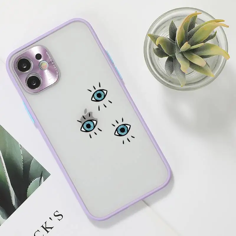 Evil Eye Phone Case For iPhone 12 11 Mini Pro XR XS Max 7 8 Plus X Matte transparent Purple Back Cover
Evil Eye Phone Case For iPhone 12 11 Mini Pro XR XS Max 7 8 Plus X Matte transparent Purple Back Cover