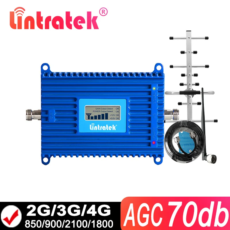 Фото Lintratek GSM повторитель 2G 3G 4G 850 900 2100 1800 усилитель полоса 3 DCS UMTS WCDMA LTE интернет-голос на