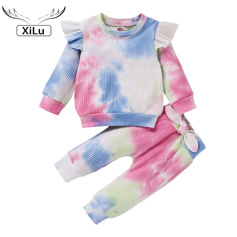 

Ns New Girl Baby Tie-dye Pit Strip Suit Kids Clothes Fashion Clothes Toddler Girl Fall Clothes Kids Boutique Clothing Wholesale