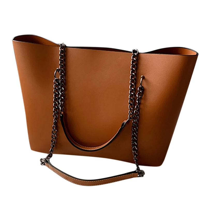 Fashion Women Chain Tote Bag PU Leather Solid Color Shoulder Bags High Capacity Handbags Female Large Travel Bag
Fashion Women Chain Tote Bag PU Leather Solid Color Shoulder Bags High Capacity Handbags Female Large Travel Bag