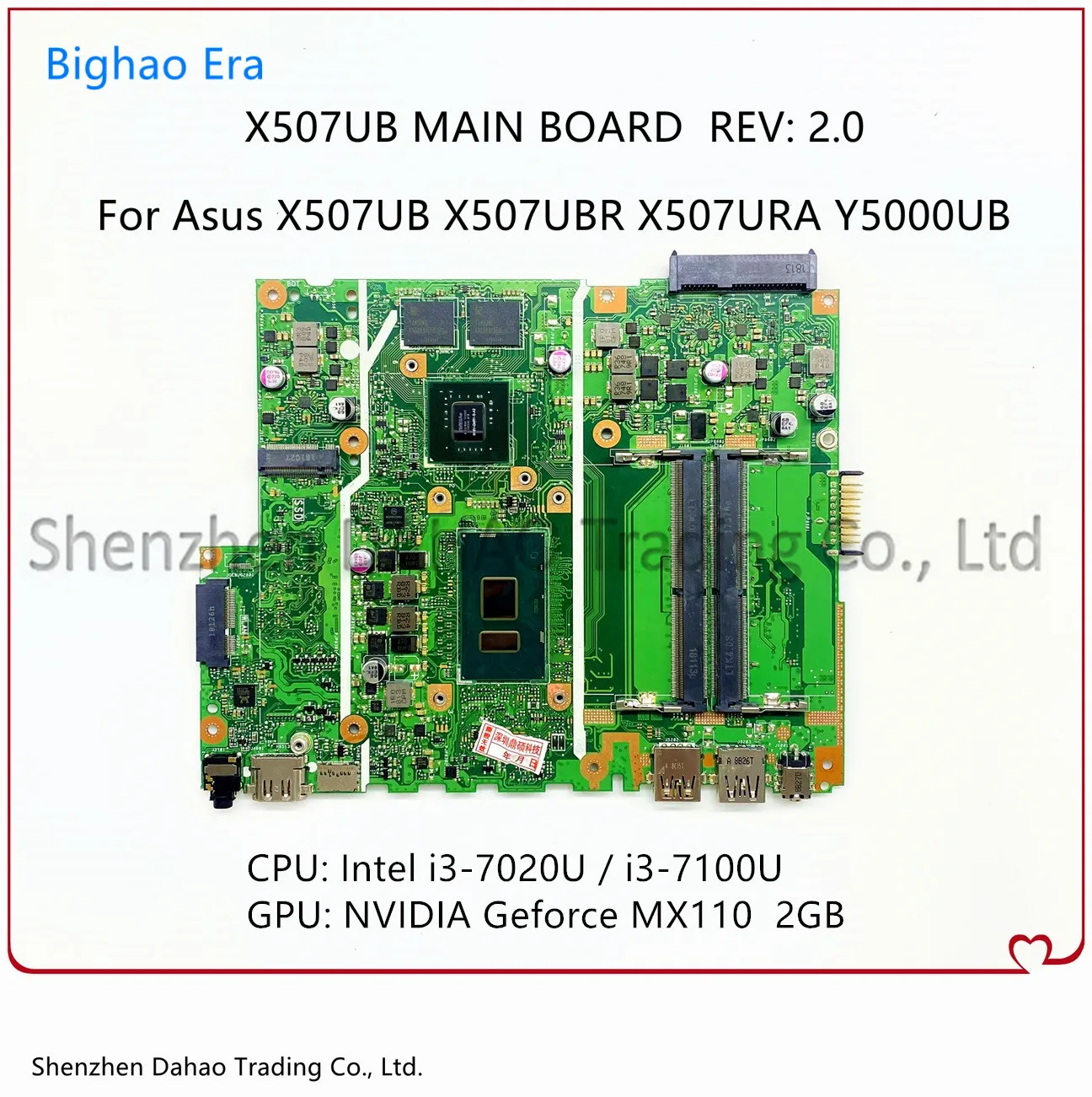 For Asus X507U X507UB X507UBR X507UAR Y5000UB Laptop Motherboard With i3-7020U/7100U CPU MX110 2G-GPU 100% Fully Tested
For Asus X507U X507UB X507UBR X507UAR Y5000UB Laptop Motherboard With i3-7020U/7100U CPU MX110 2G-GPU 100% Fully Tested