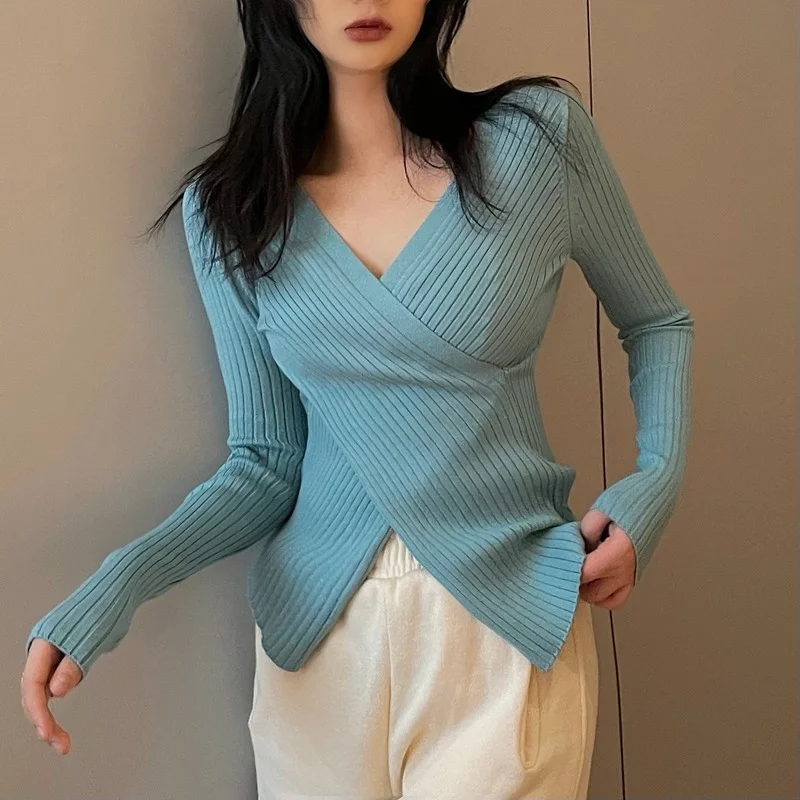 Asymmetric Casual Slim Woman Sweaters Spring Autumn Female Clothing Pullovers Pink V-neck Ladies Tops Korean Style Jumpers
Asymmetric Casual Slim Woman Sweaters Spring Autumn Female Clothing Pullovers Pink V-neck Ladies Tops Korean Style Jumpers