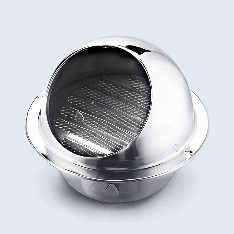 Spherical exterior wall insect-proof and rain-proof fresh air outlet kitchen duct smoke exhaust vent 304 stainless steel hood
Spherical exterior wall insect-proof and rain-proof fresh air outlet kitchen duct smoke exhaust vent 304 stainless steel hood