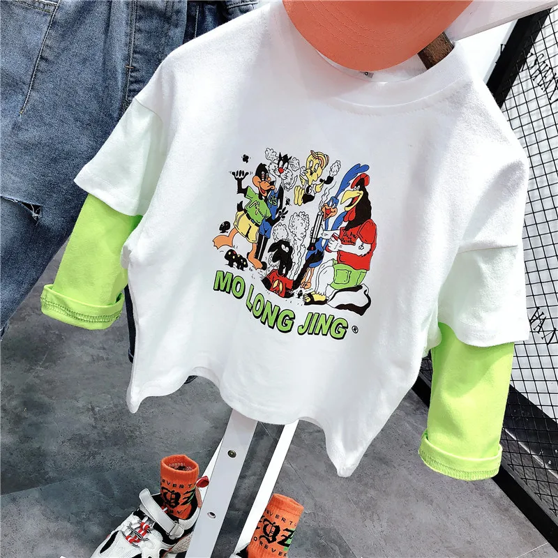 Toddler Boys Tshirts Casual Cartoon Printed Long Sleeve Stitching Tops for Boy Kids Clothing 2 3 4 5 6 Y Baby Kids T-shirts Tee
Toddler Boys Tshirts Casual Cartoon Printed Long Sleeve Stitching Tops for Boy Kids Clothing 2 3 4 5 6 Y Baby Kids T-shirts Tee