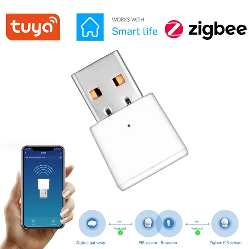 Ретранслятор сигнала Tuya ZigBee 3,0, USB-удлинитель для интеллектуальной жизни, устройства ZigBee, датчики, расширение 20-30 м
Ретранслятор сигнала Tuya ZigBee 3,0, USB-удлинитель для интеллектуальной жизни, устройства ZigBee, датчики, расширение 20-30 м
