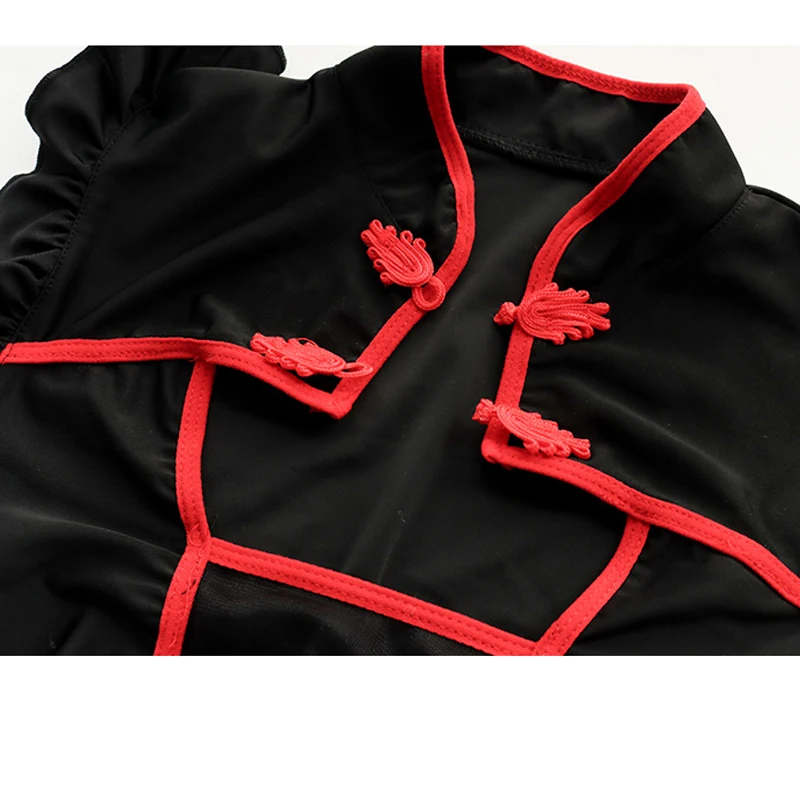 Lolita Mandarin Collar See Through Bodysuit Open Chest One Piece Bodycon Maid Cosplay Sukumizu Women Body Top Skinny Rompers
Lolita Mandarin Collar See Through Bodysuit Open Chest One Piece Bodycon Maid Cosplay Sukumizu Women Body Top Skinny Rompers